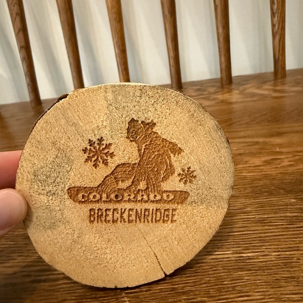 Breckenridge Colorado Town Wood Coaster NWT